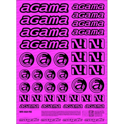 MFX-AGA-F02P - sticker Agama FLUO PINK