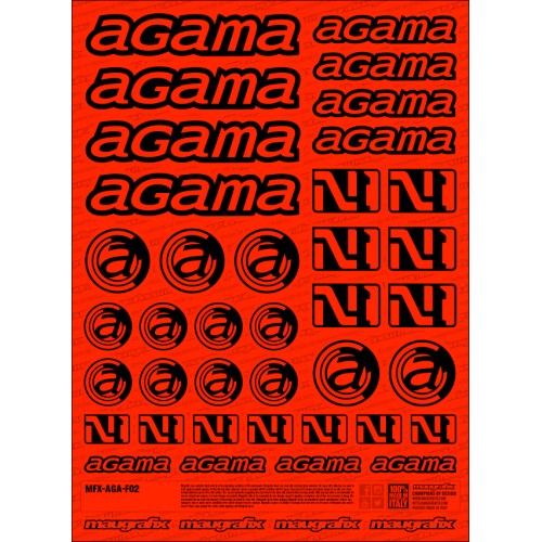 MFX-AGA-F02R - sticker Agama FLUO RED