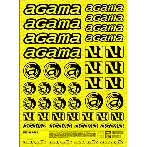 MFX-AGA-F02Y - sticker Agama FLUO YELLOW