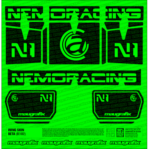 MFX-WIN-009 - Adesivo Alettone AGAMA N1 Factory FLUO GREEN