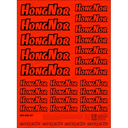 MFX-HON-F01R - sticker HongNor FLUO RED