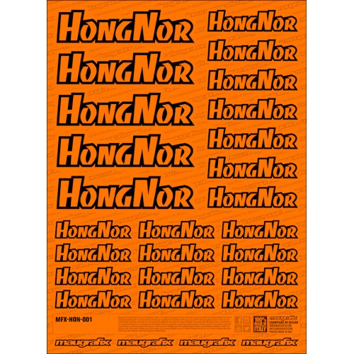 MFX-HON-F01O - sticker HongNor FLUO ORANGE