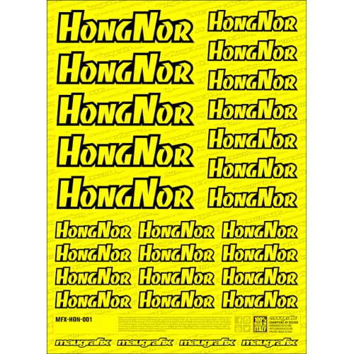 MFX-HON-F01Y - sticker HongNor FLUO YELLOW