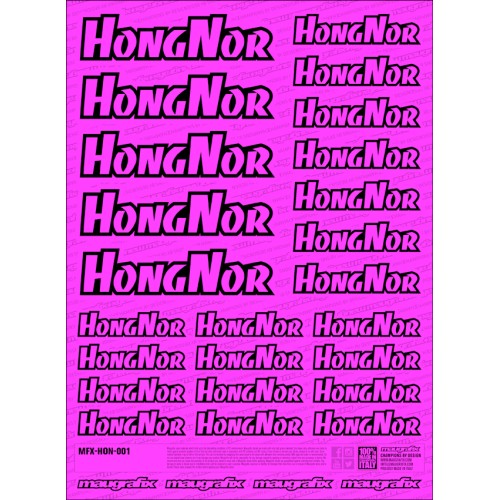 MFX-HON-F01P - sticker HongNor FLUO PINK